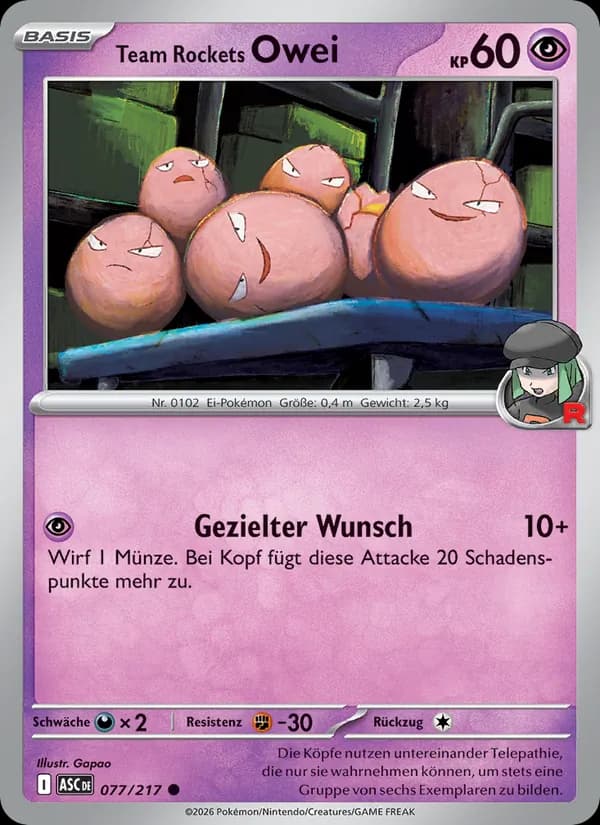Team Rockets Owei card in German