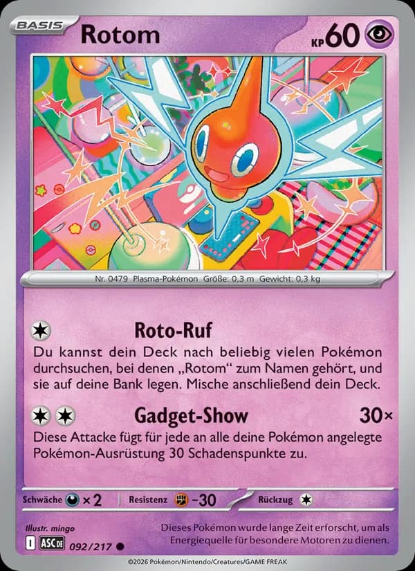 Rotom card in German