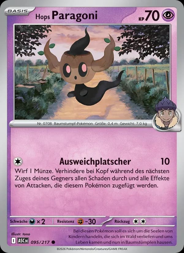 Hops Paragoni card in German
