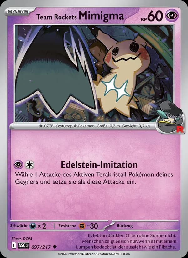Team Rockets Mimigma card in German