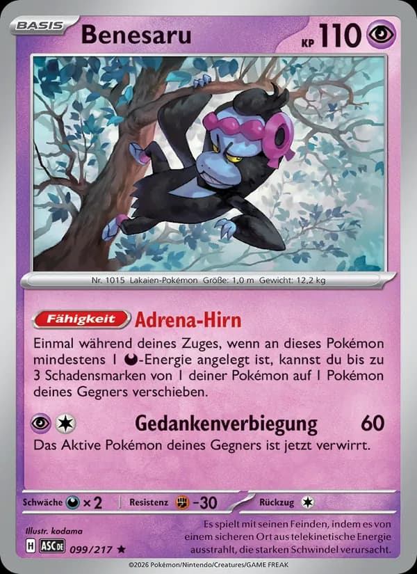 Benesaru card in German
