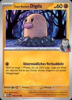 Team Rockets Digda card in German