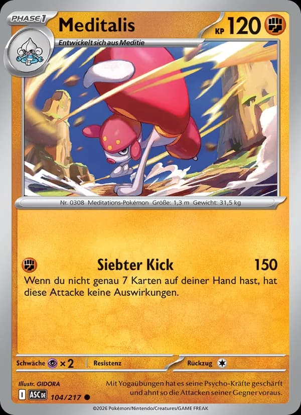 Meditalis card in German