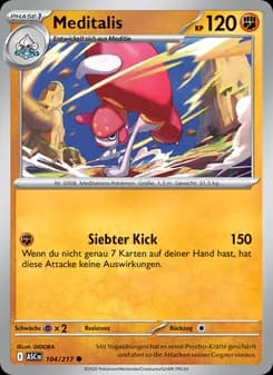 Meditalis card in German