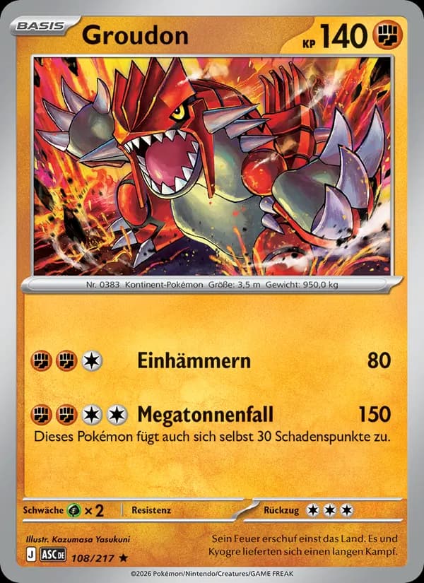 Groudon card in German