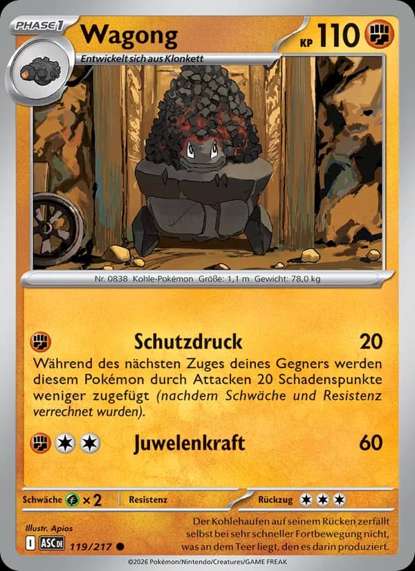 Wagong card in German