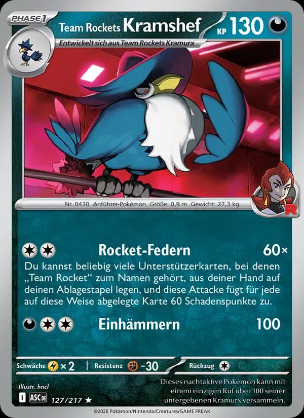Team Rockets Kramshef card in German