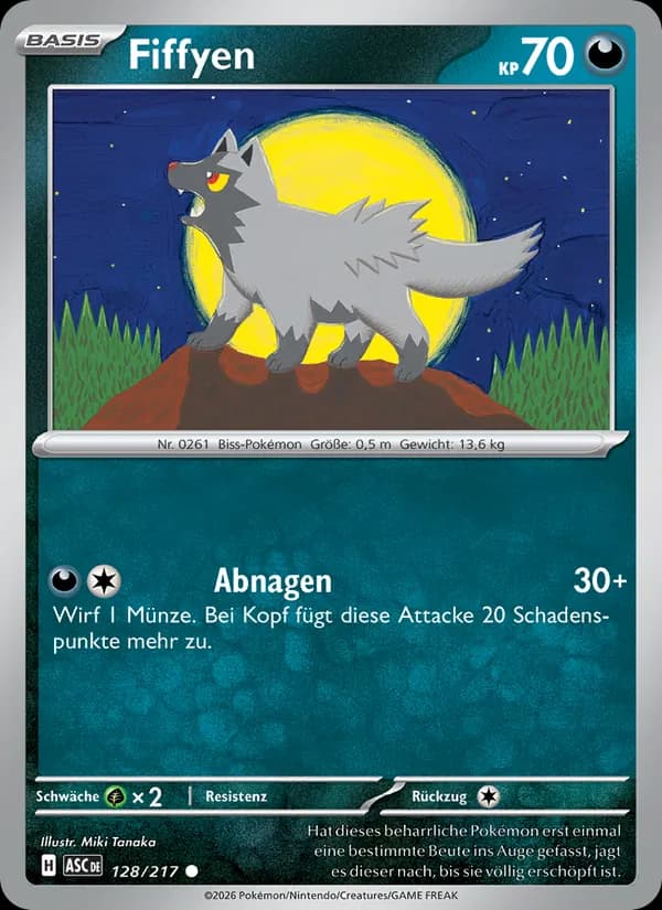 Fiffyen card in German