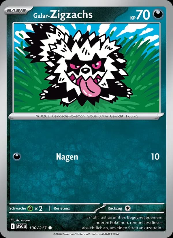 Galar-Zigzachs card in German