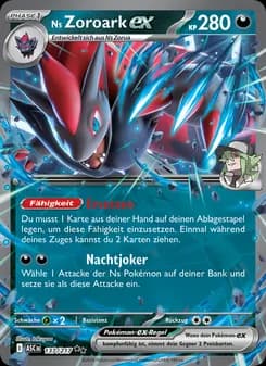 Ns Zoroark-ex card in German