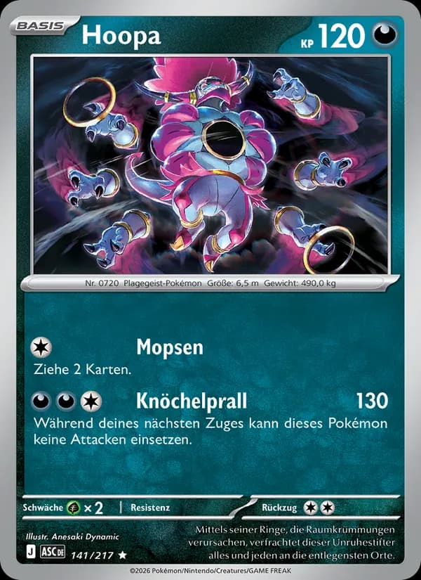 Hoopa card in German