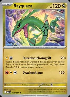 Rayquaza card in German