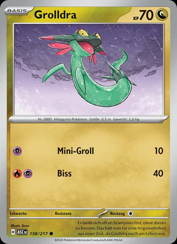 Grolldra card in German
