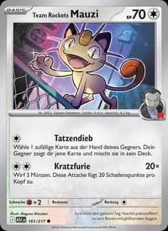 Team Rockets Mauzi card in German
