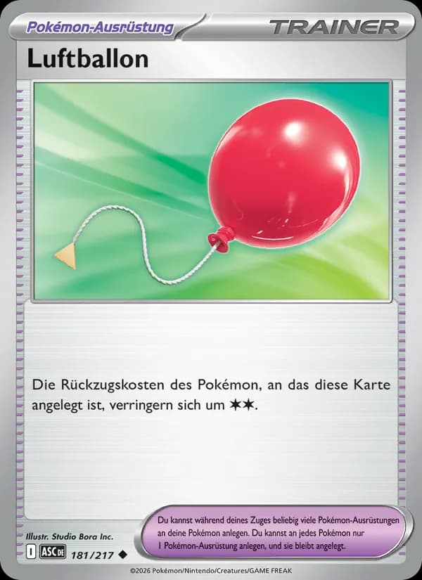 Luftballon card in German