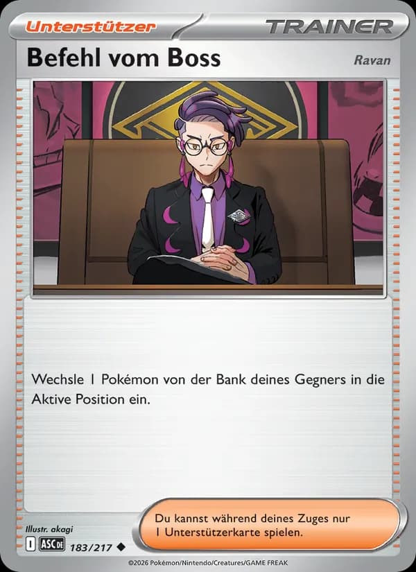 Befehl vom Boss card in German