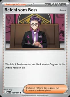 Befehl vom Boss card in German