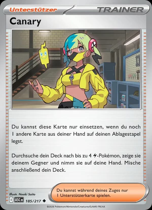 Canary card in German