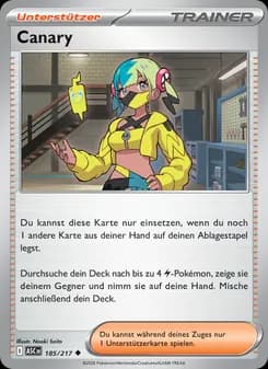 Canary card in German