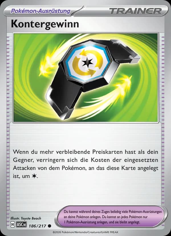 Kontergewinn card in German