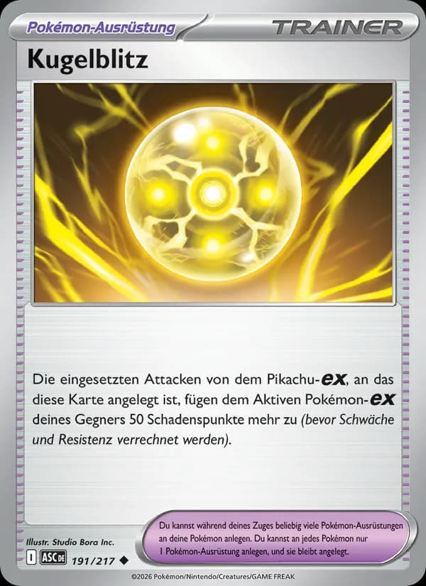 Kugelblitz card in German
