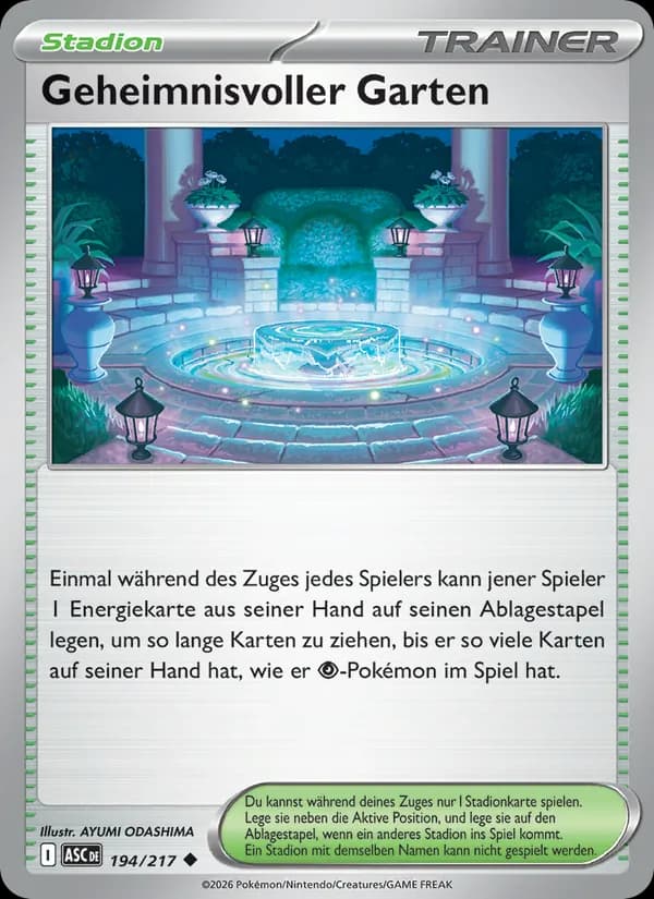 Geheimnisvoller Garten card in German