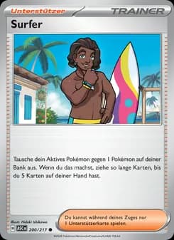 Surfer card in German