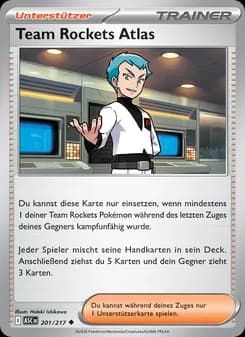 Team Rockets Atlas card in German