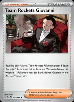 Team Rockets Giovanni card in German
