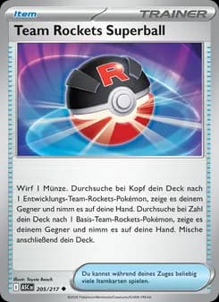 Team Rockets Superball card in German