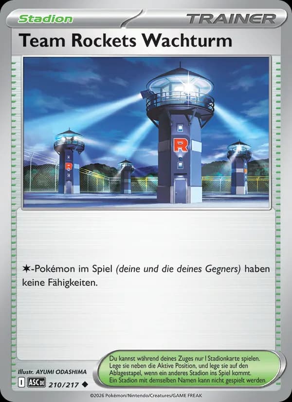 Team Rockets Wachturm card in German