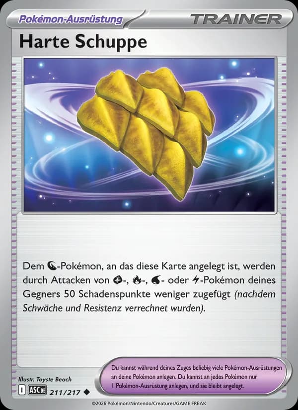 Harte Schuppe card in German
