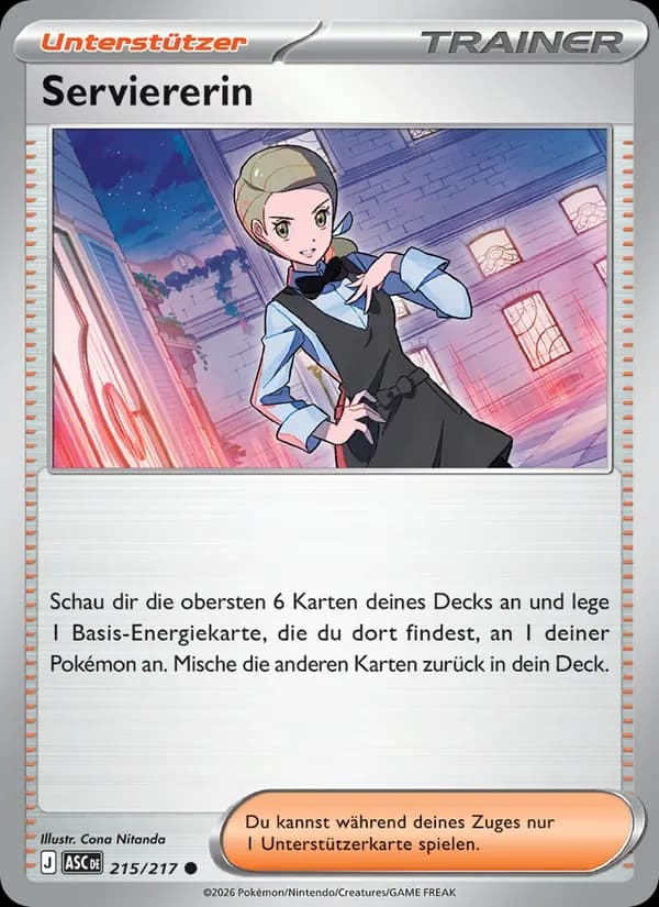 Serviererin card in German