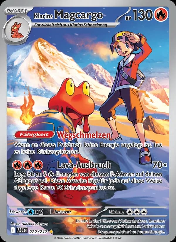 Klarins Magcargo card in German