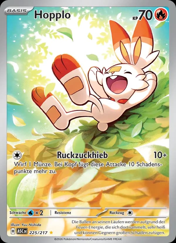 Hopplo card in German