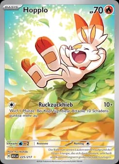 Hopplo card in German