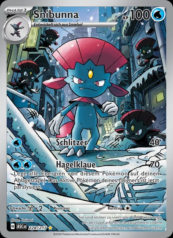 Snibunna card in German