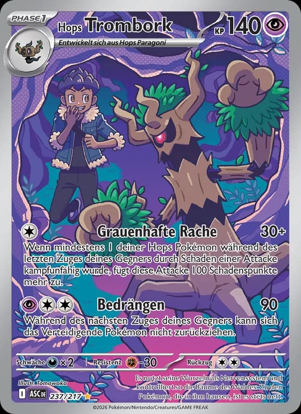 Hops Trombork card in German