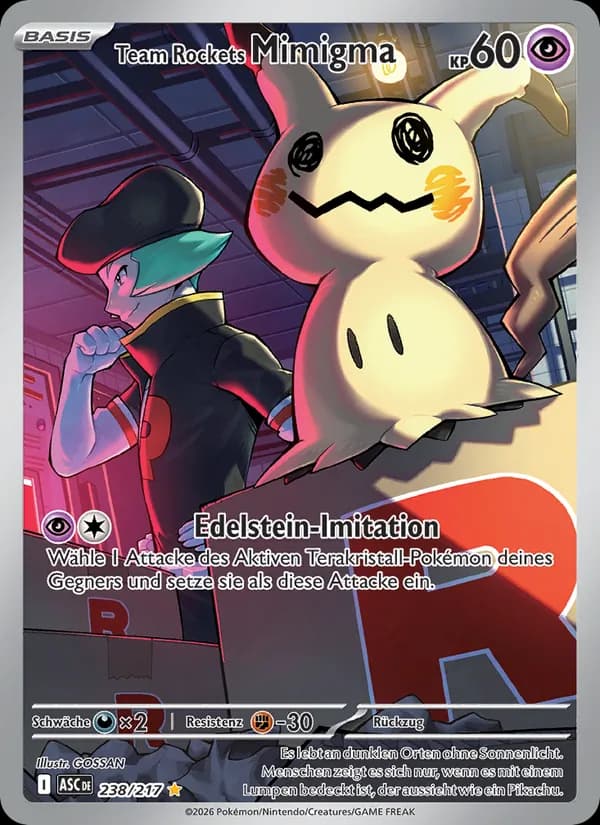 Team Rockets Mimigma card in German