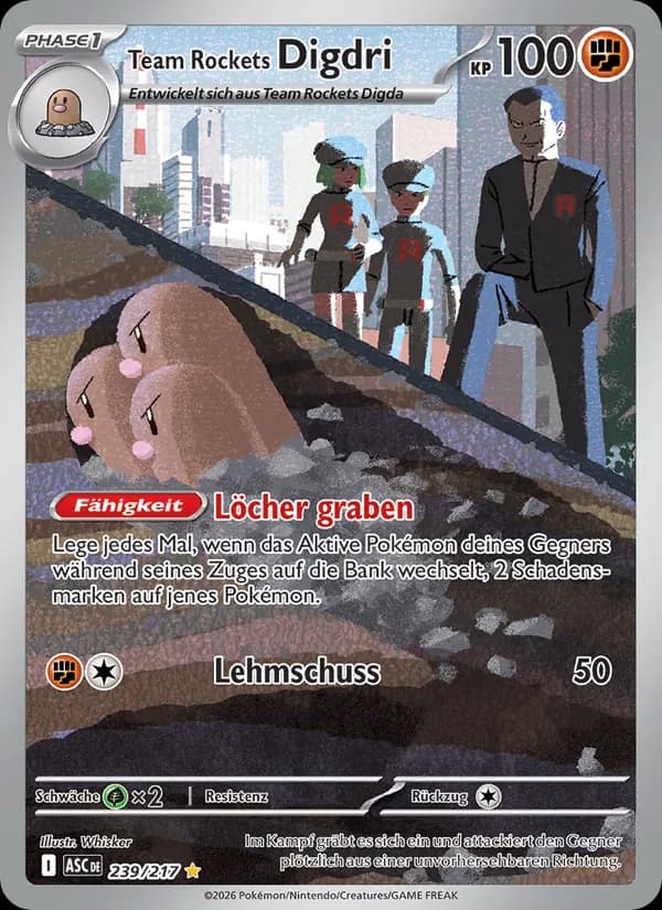 Team Rockets Digdri card in German