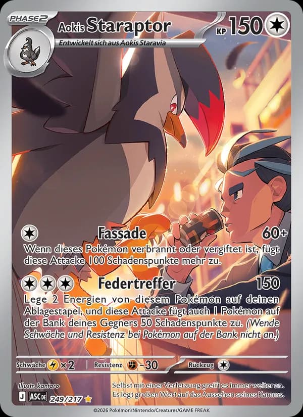 Aokis Staraptor card in German