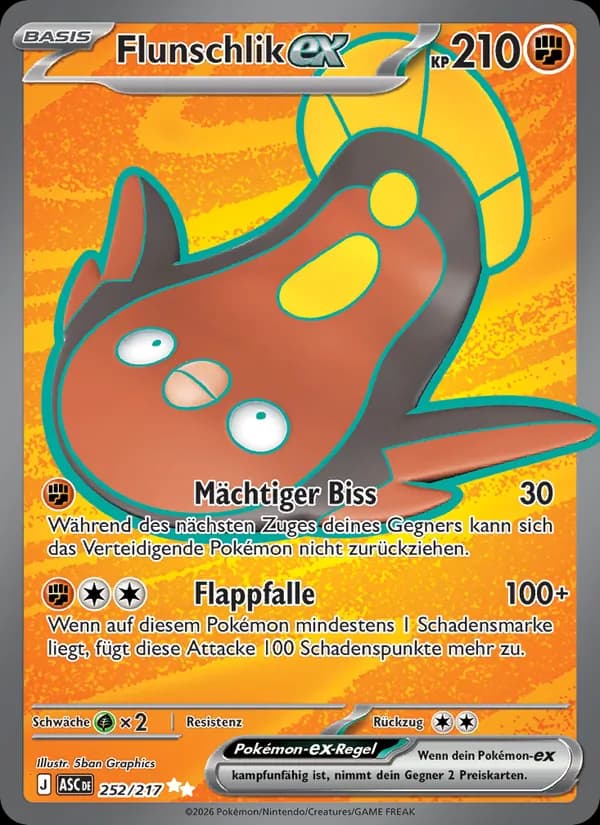 Flunschlik-ex card in German