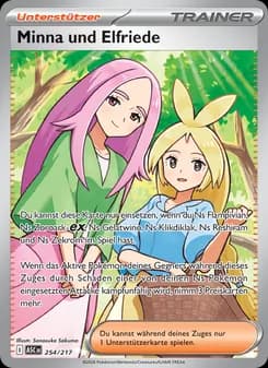 Minna und Elfriede card in German