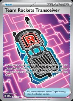 Team Rockets Transceiver card in German