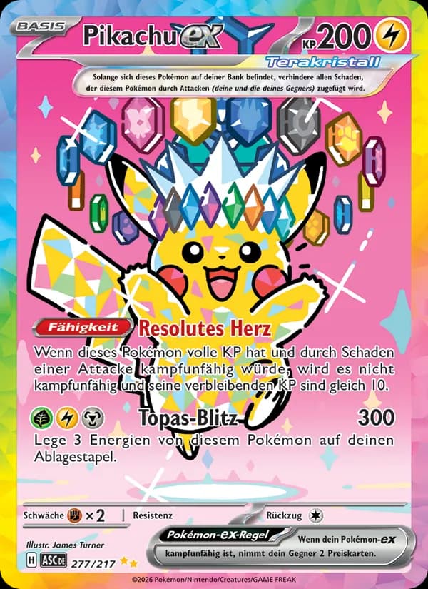 Pikachu-ex card in German