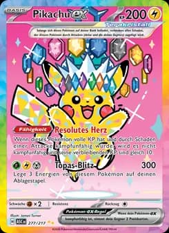 Pikachu-ex card in German