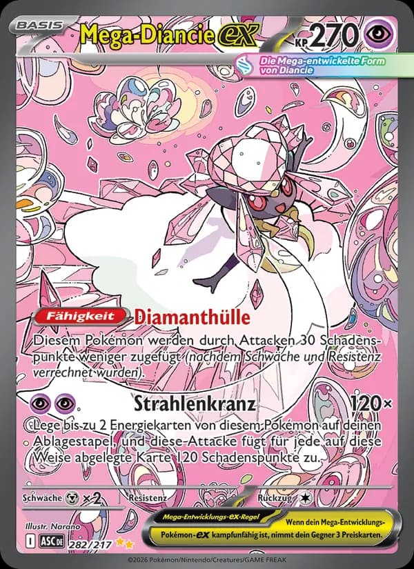Mega-Diancie-ex card in German