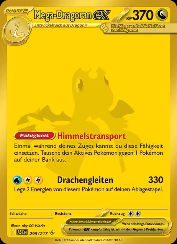 Mega-Dragoran-ex card in German
