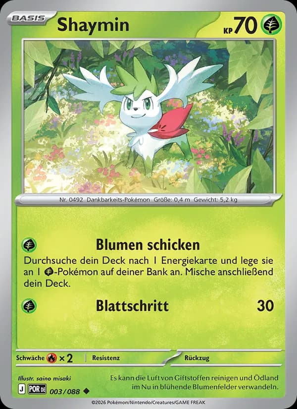 Shaymin card in German