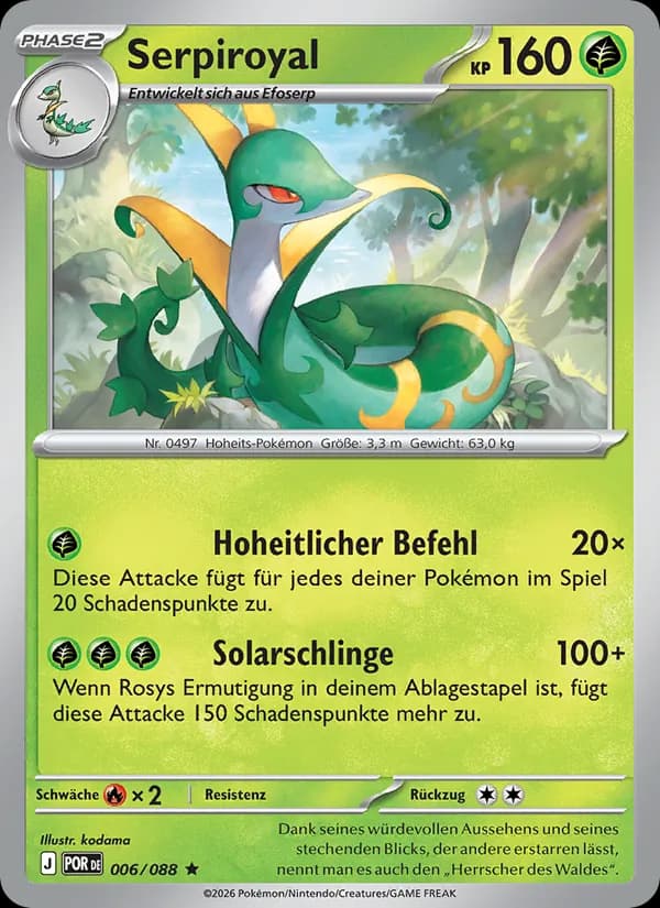 Serpiroyal card in German